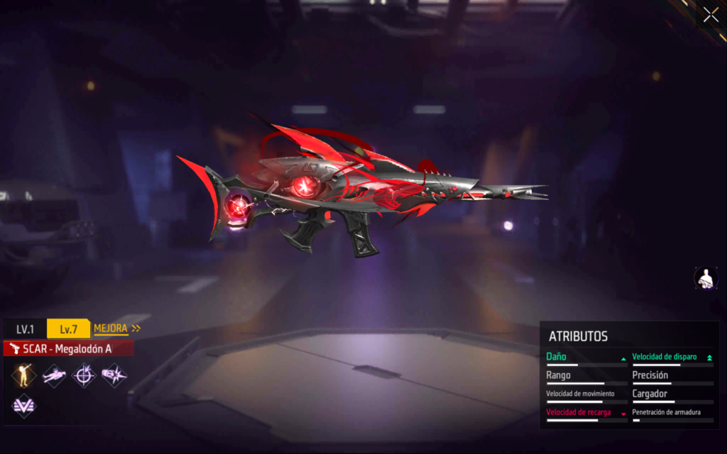 SCAR con skin de tiburón